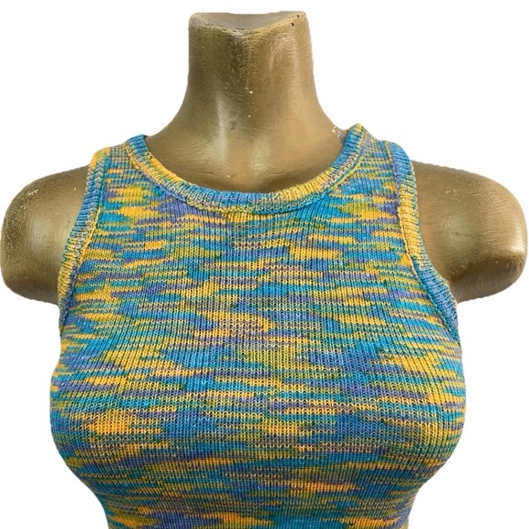 SPACEKNIT Stretch KNIT TANK TOP Size Small Retro Vibes - Picture 2 of 13